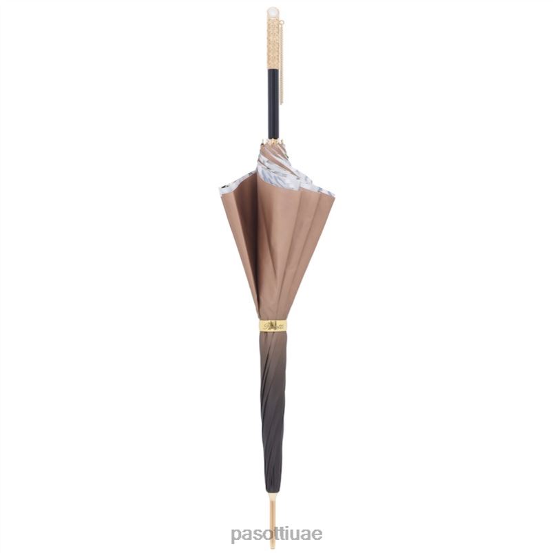 مظلة | 189 5a003-31 u5 - مظلة بطباعة لؤلؤ ذهبي فاتح، قماش مزدوج PASOTTI Z446V433